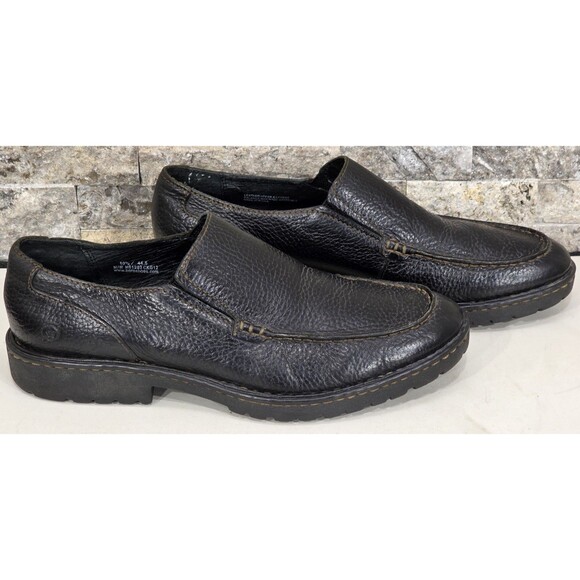 Born Men's Preston Leather Loafers Black Slip On Casual Lug Sole 10.5 | 44.5 - Picture 2 of 12